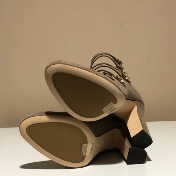 Jimmy Choo Venice 100 Suede Bootie in Light Mocha - Picture 2 of 14